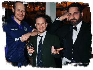 Sam Heughan, Daniel Bee and Gerard Butler photo of Sam Heughan, Daniel Bee and Gerard Butler