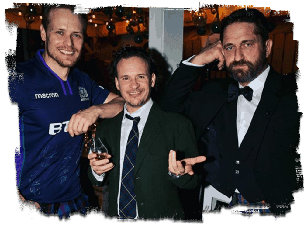 Sam Heughan, Daniel Bee and Gerard Butler photo of Sam Heughan, Daniel Bee and Gerard Butler